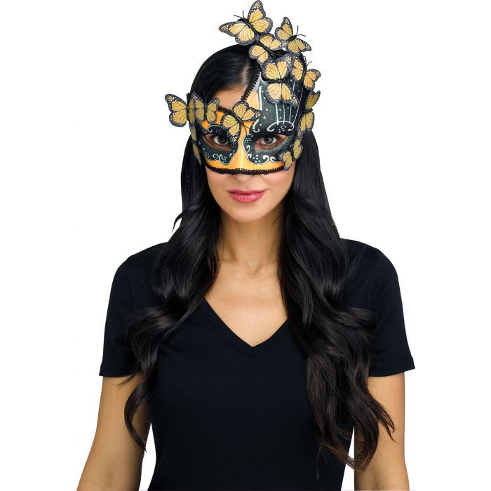 Butterfly Fantasy Mask Yellow Gold