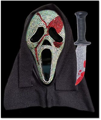 Ghost Face® Bloody Bling Mask and Knife Set