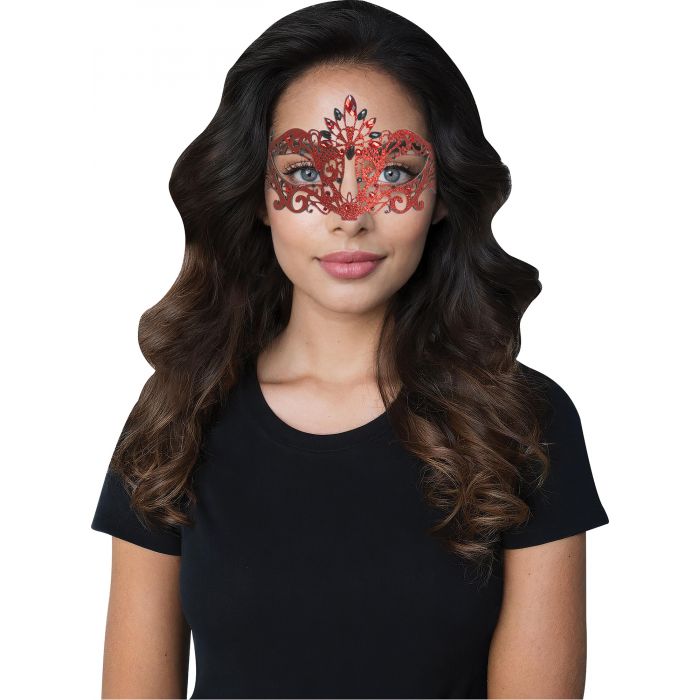 Glitter Gem Mask Red
