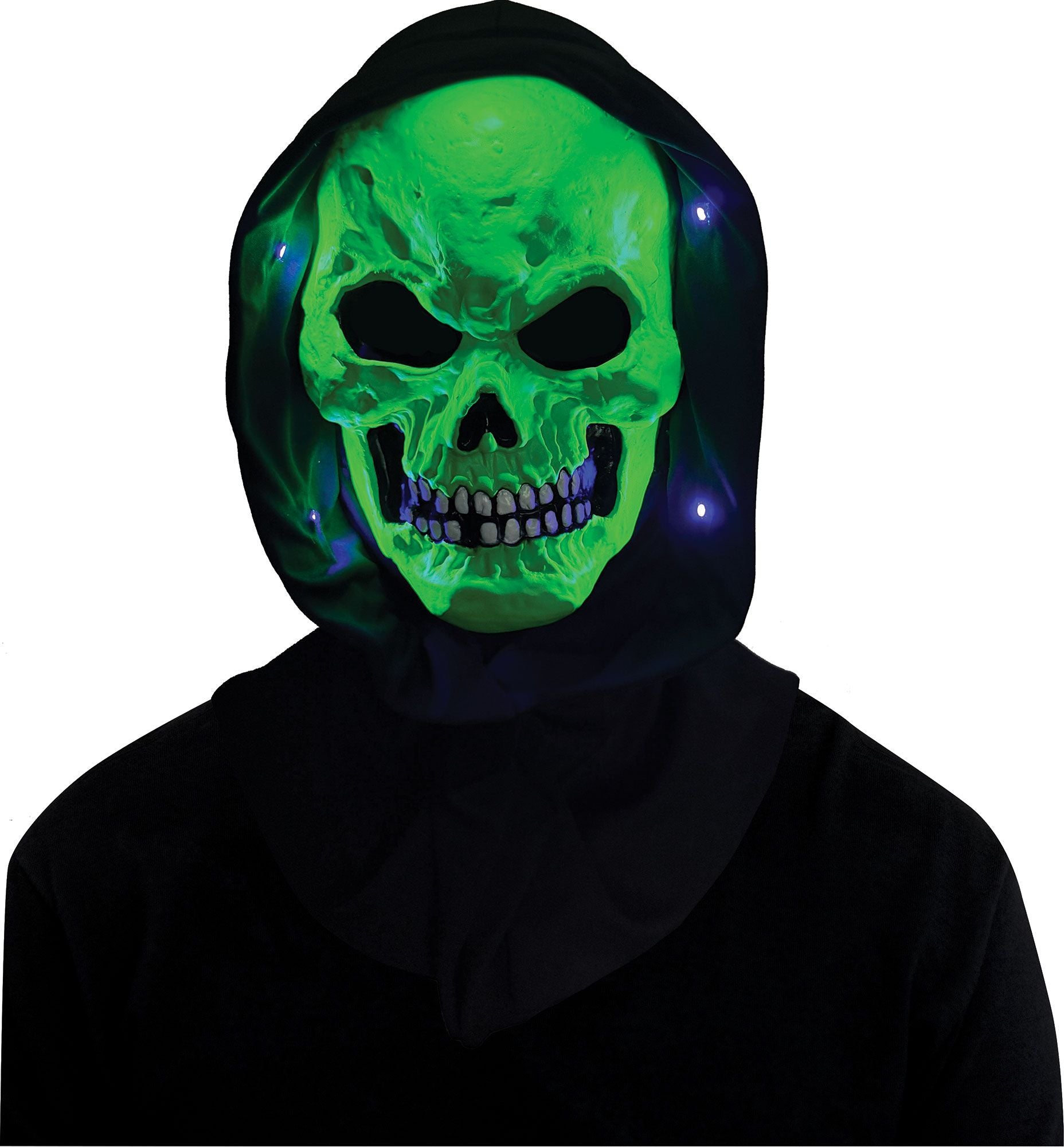 Black Light Horror Mask Skull Green
