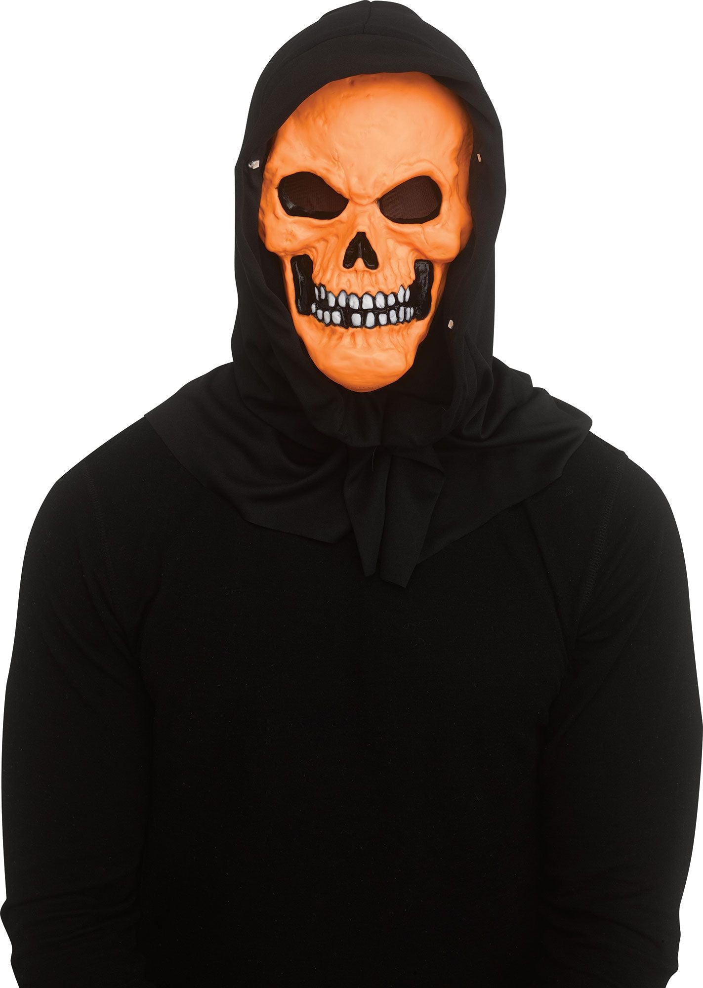 Black Light Horror Mask Skull Orange