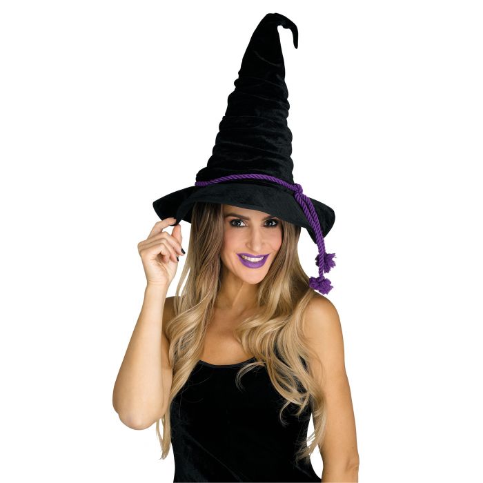Velour Witch Hat Black