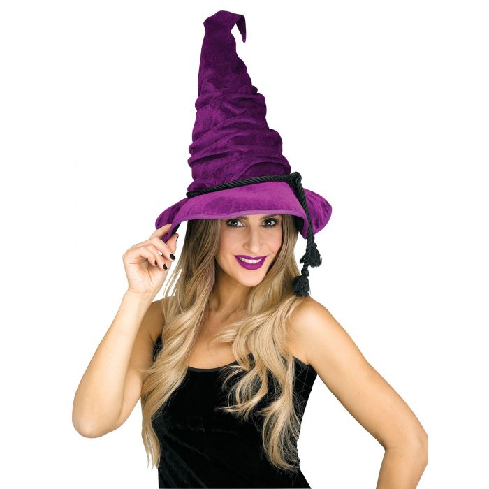 Velour Witch Hat Purple