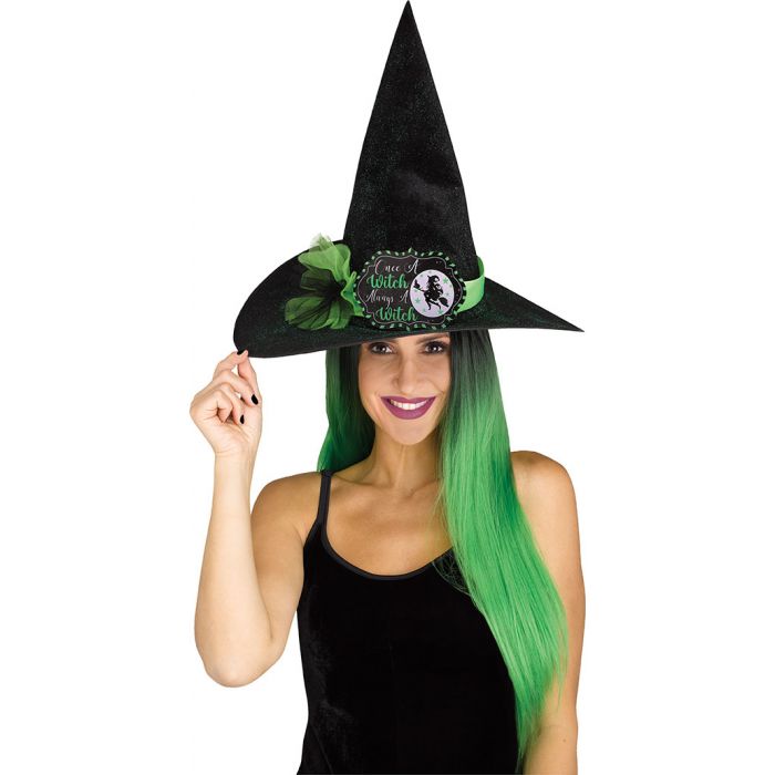 Witty Witches Hat Green