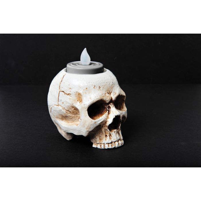 3.5" Halloween Home Skull Tea Light