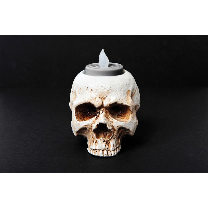 3.5" Halloween Home Skull Tea Light