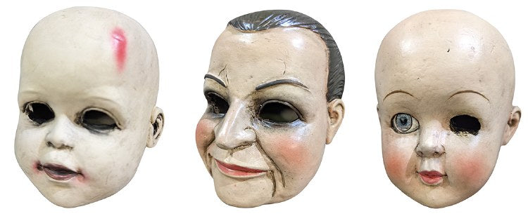 3 Creepy Resin Doll Head A3