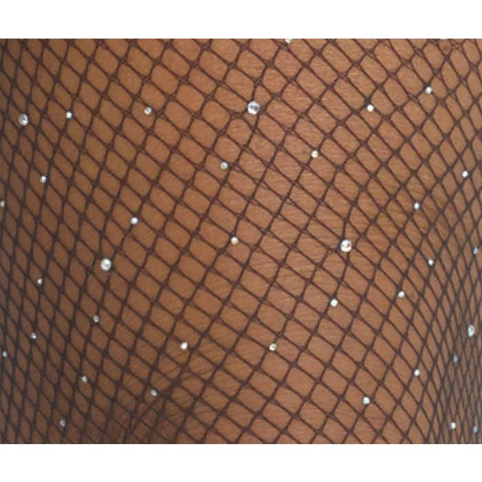 Rhinestone Bling Fishnet Black