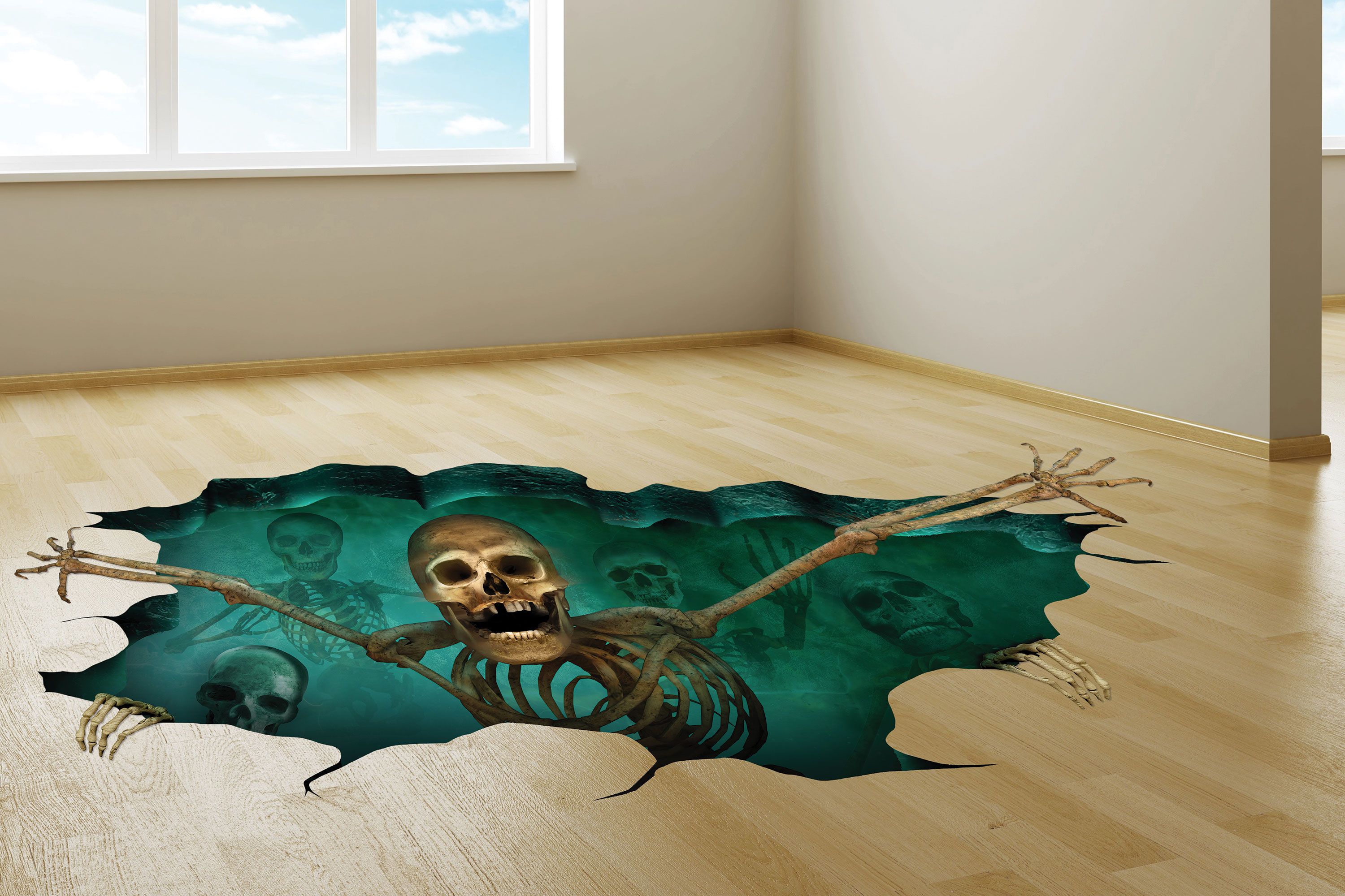3D Fiends from Below Floor Decor Skeleton Pit