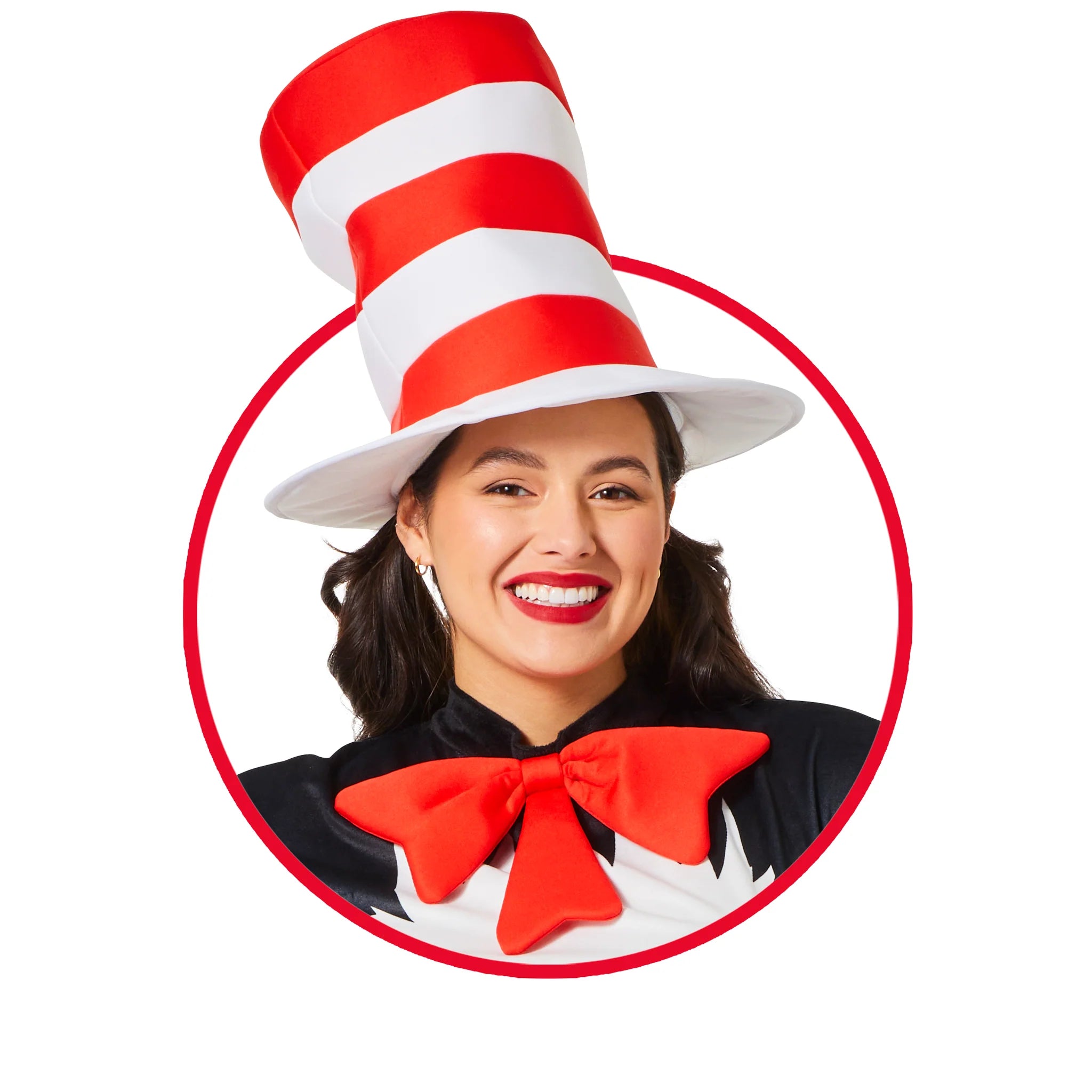 Adult Dr. Seuss The Cat In The Hat Hat And Bow Tie Kit