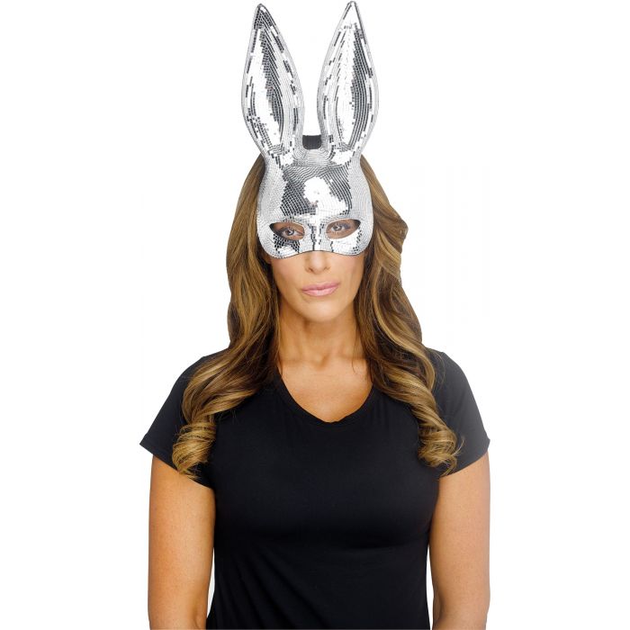 Mirror Bunny Mask Silver