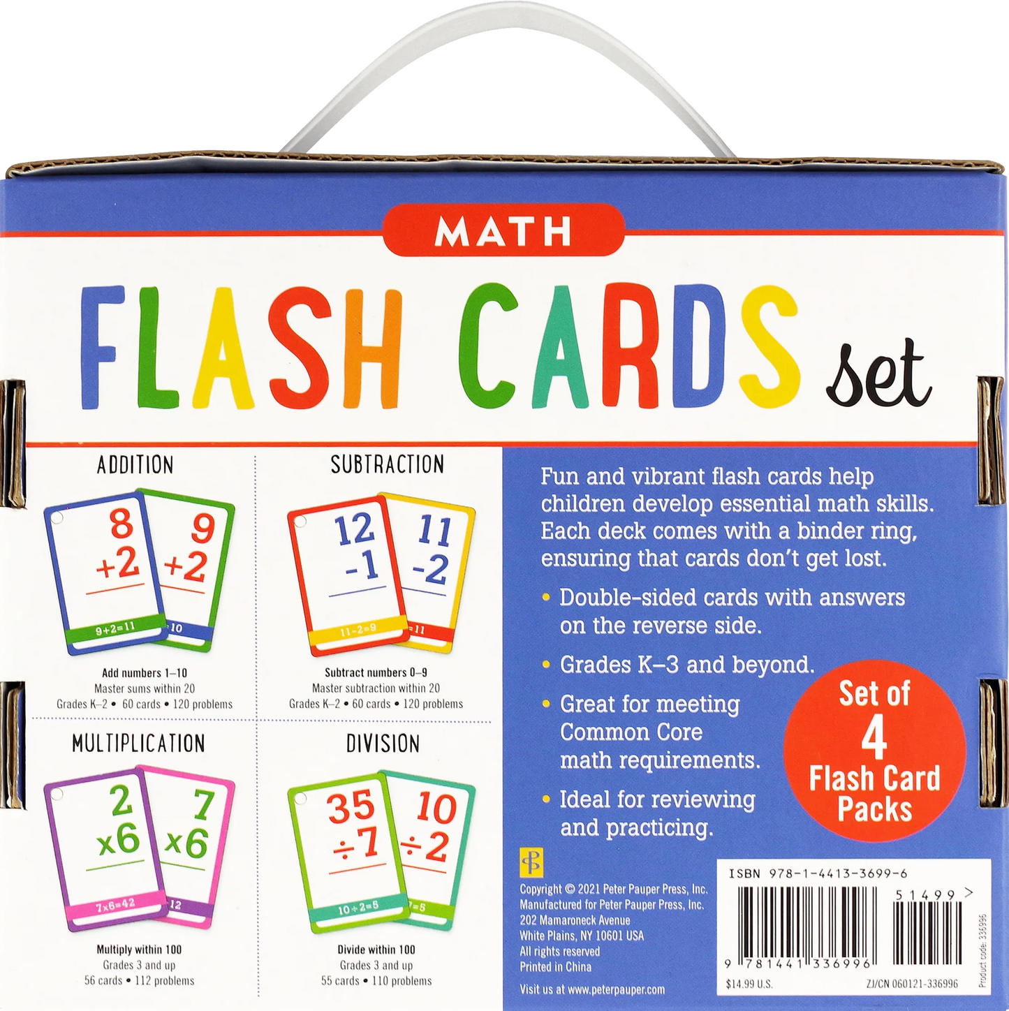 Math Flash Cards Pack (Set of 4)