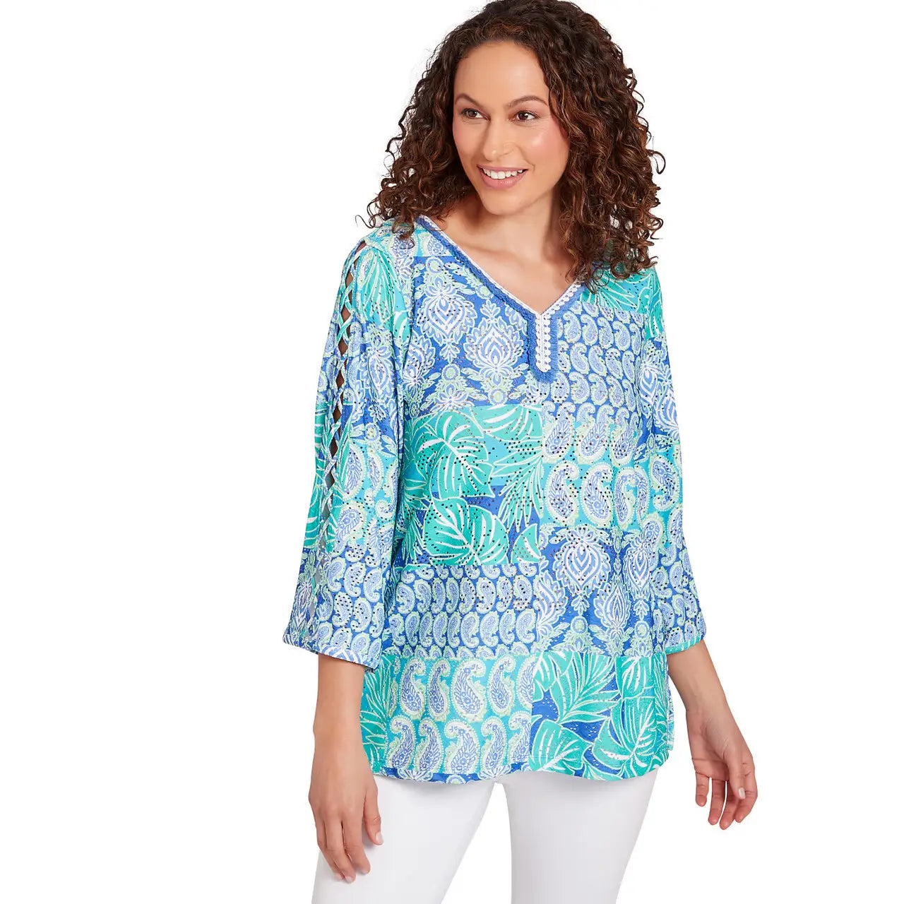 Bali Eyelet Knit Top BlueMoon - Ruby Rd