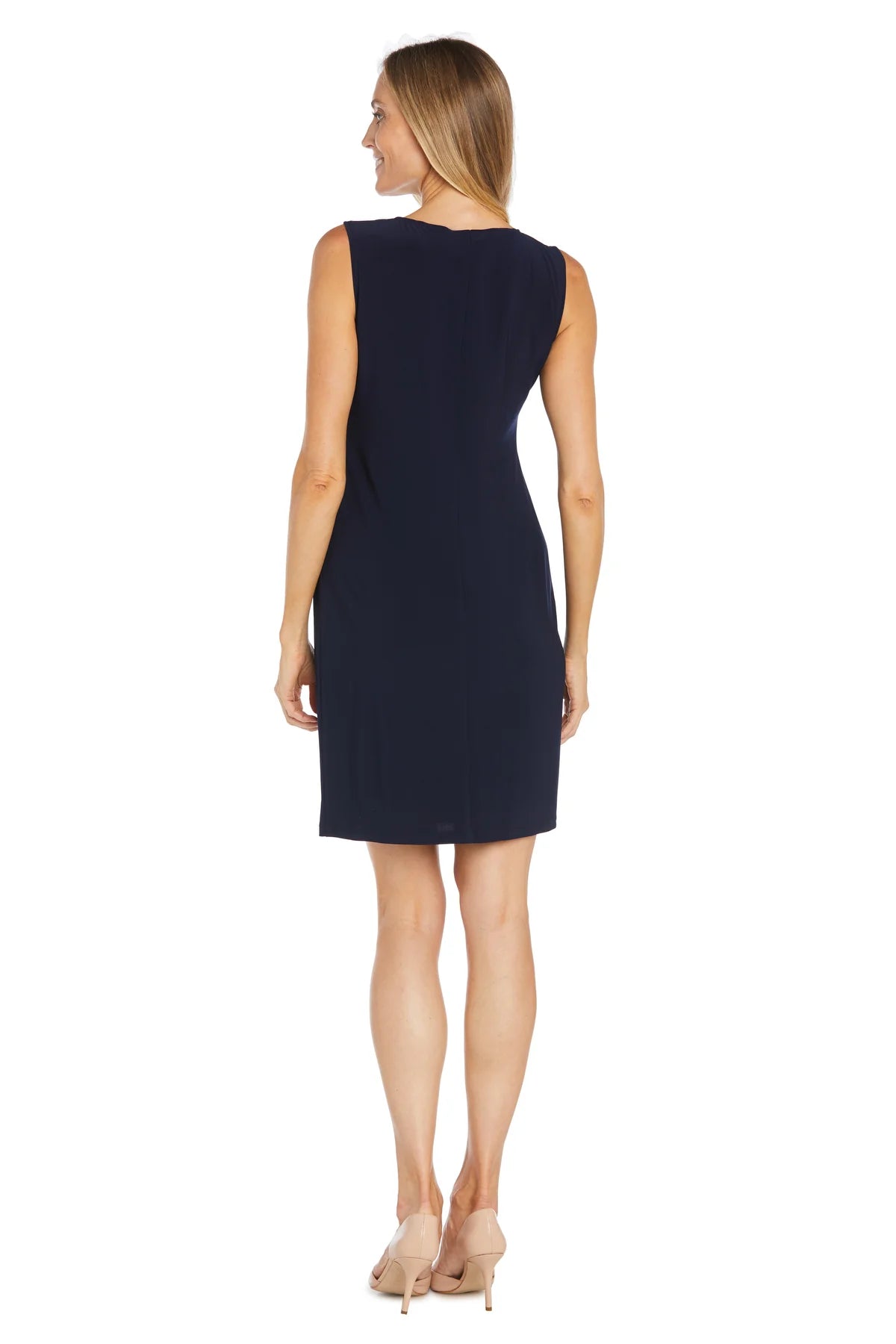 Printed Jacket Dress Navy / Periwinkle - RM Richards