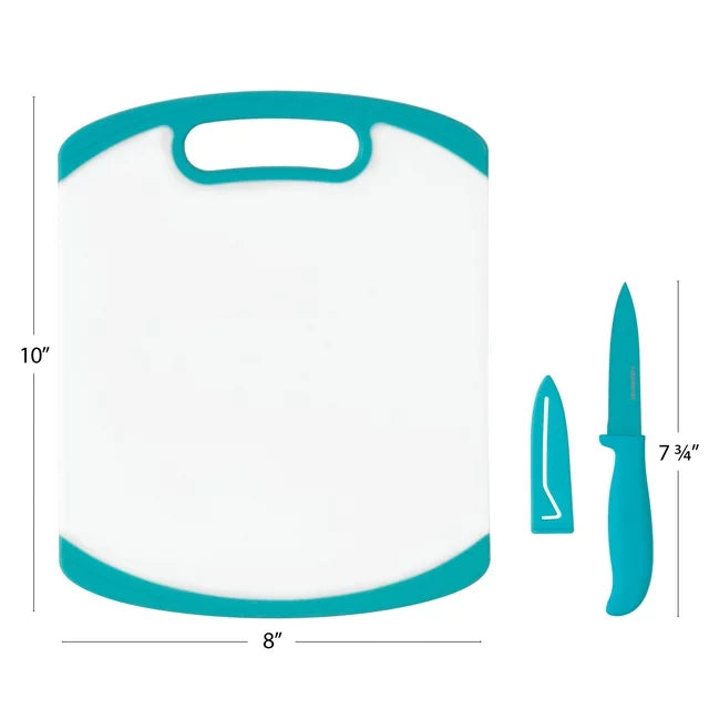 8" x 10 " Poly Board with 3.5 " Paring Knife and Sheath