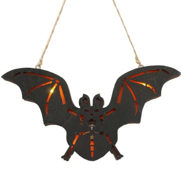 LED Hanging Wood Bat with Decorative Cut Out