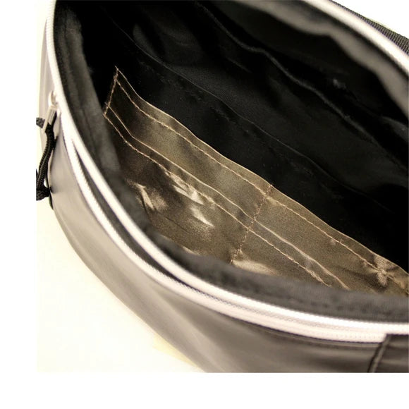 Faux Leather Black Waist Bag