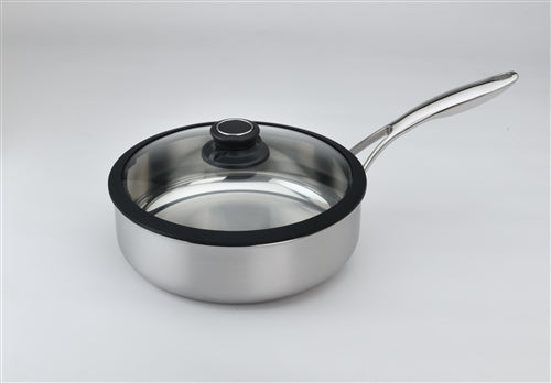 Black Cube Stainless, Sauté Pan w/ Lid, 9.5" dia., 3.0 qt