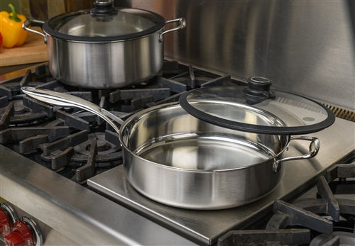Black Cube Stainless, Sauté Pan w/ Lid, 11" dia., 4.5 qt