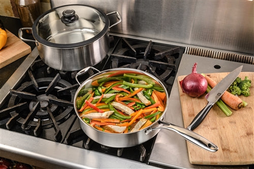 Black Cube Stainless, Sauté Pan w/ Lid, 11" dia., 4.5 qt