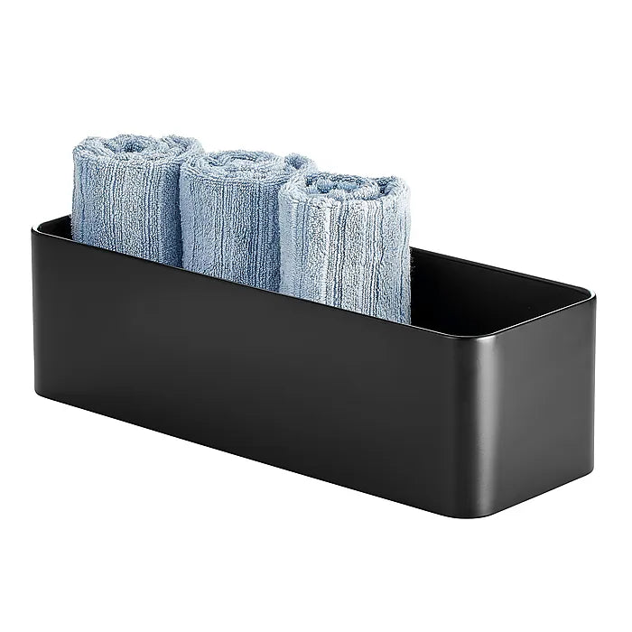 Patton Toilet Tissue Bin Matte Black 6 x 17 x 5 Steel