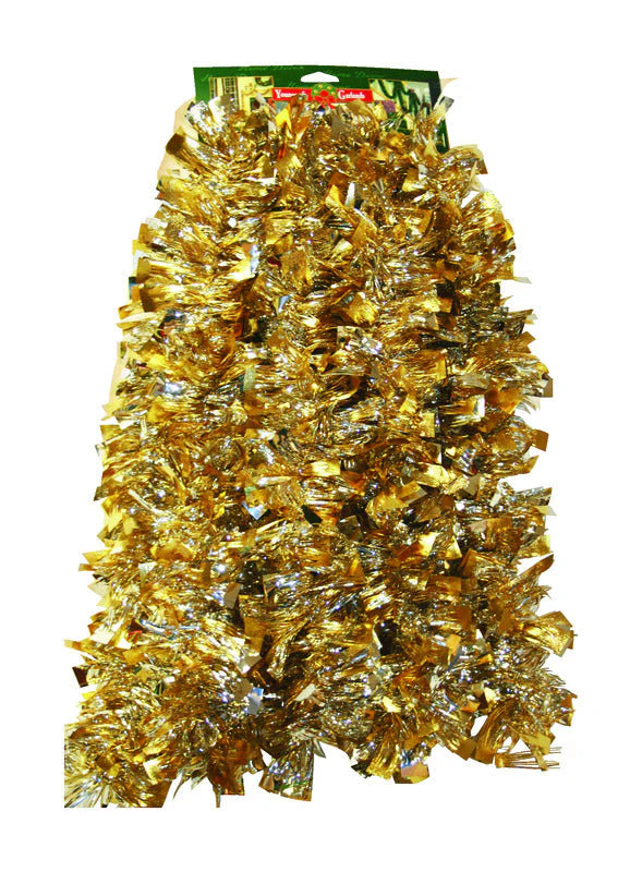 Boa Tinsel Garland Gold/Silver 10"