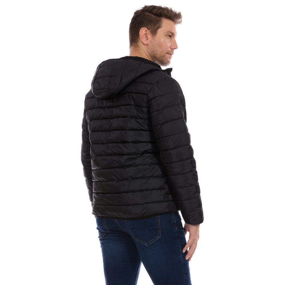 Faux Packable Jacket Black