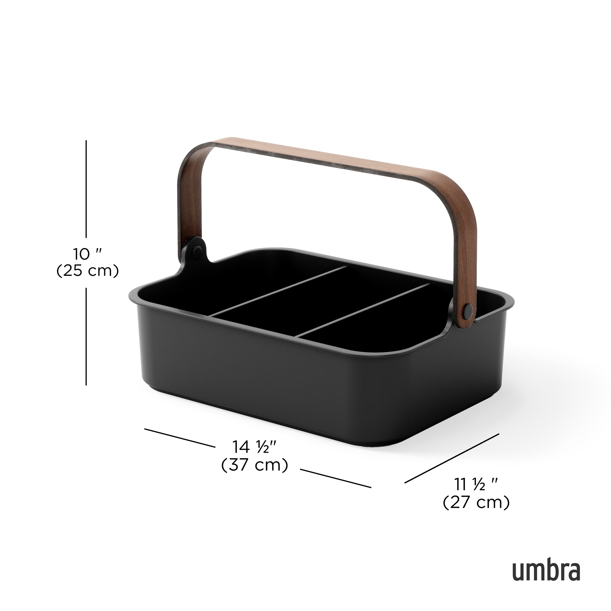 Bellwood Large Stackable Bin Black/Walnut