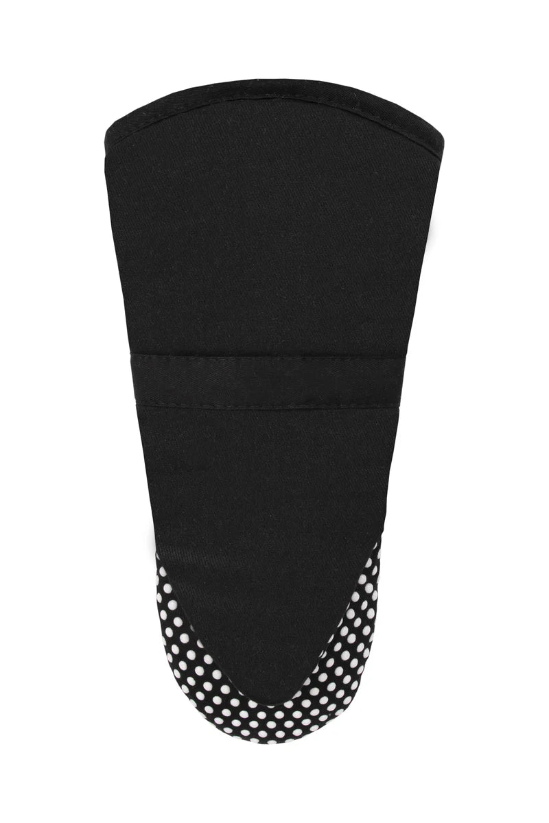 Oven Mitt With Silicone Dots Black 13"
