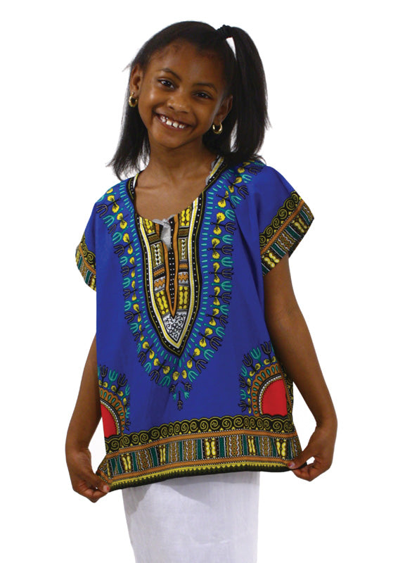 Children's Traditional Dashiki Blue