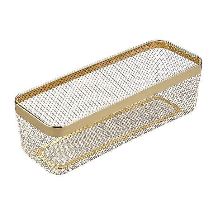Basket 16 x 6 x 5 Brass