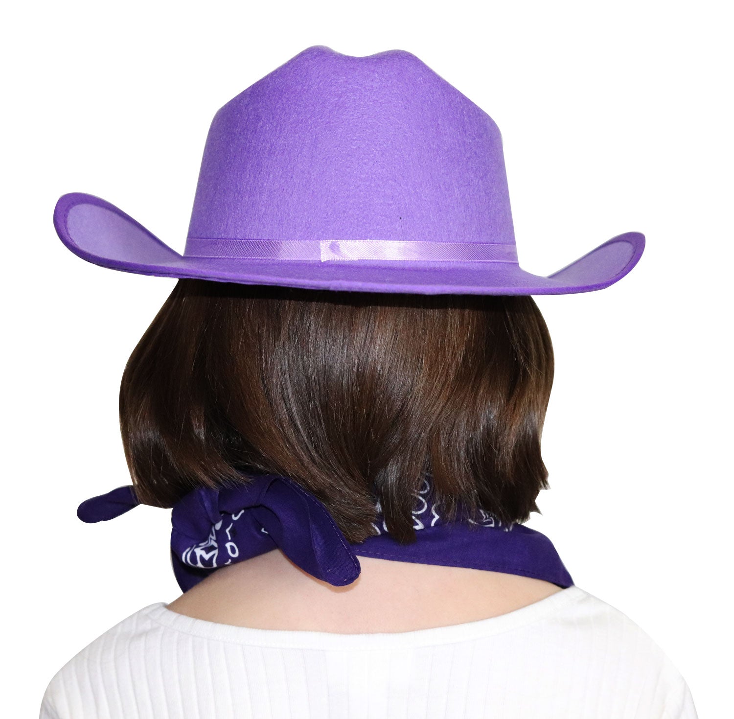 Jr. Cowboy Hat (Purple) with Bandanna