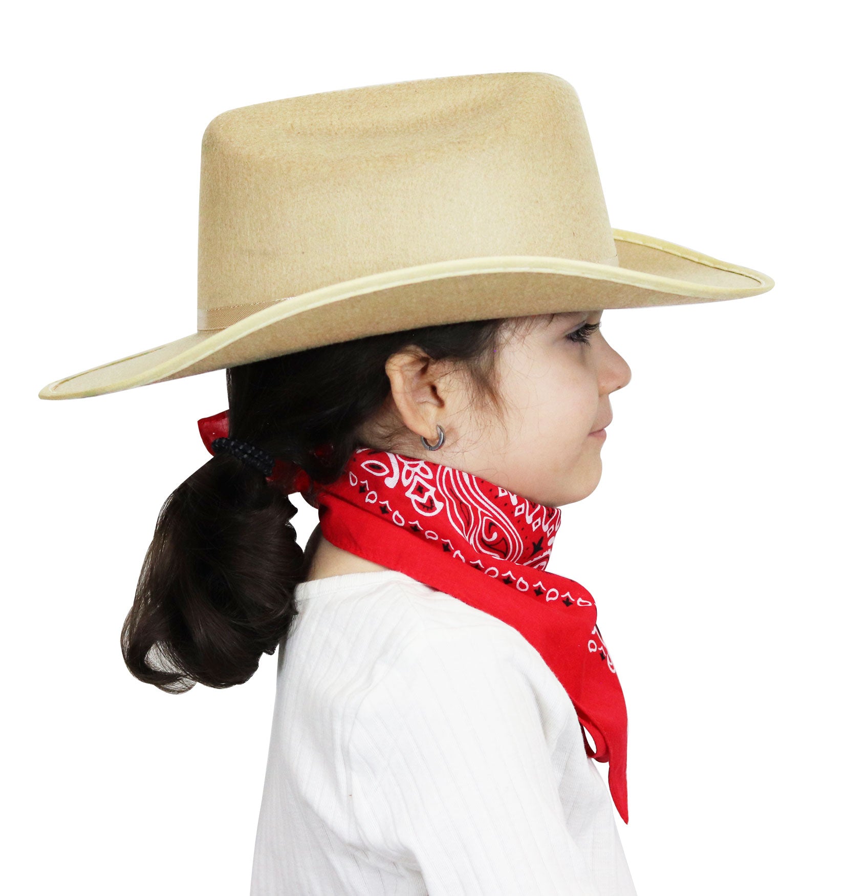 Jr. Cowboy Hat (Tan) with Bandanna