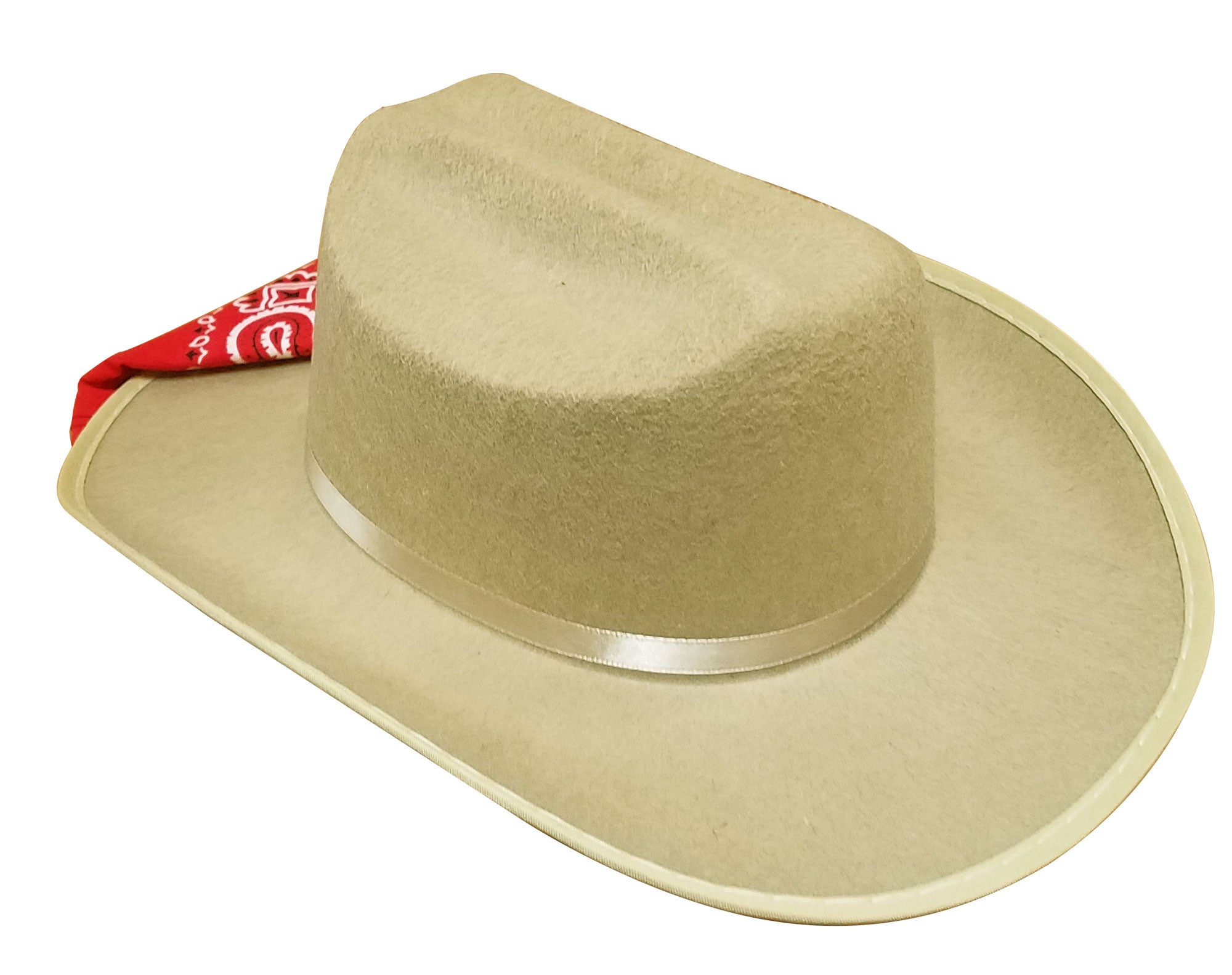 Jr. Cowboy Hat (Tan) with Bandanna