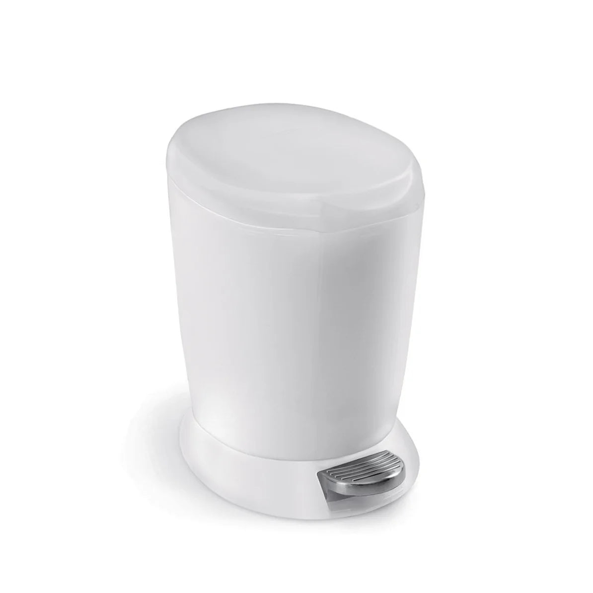 THE ORIGINAL 6L Round Plastic Step Can White
