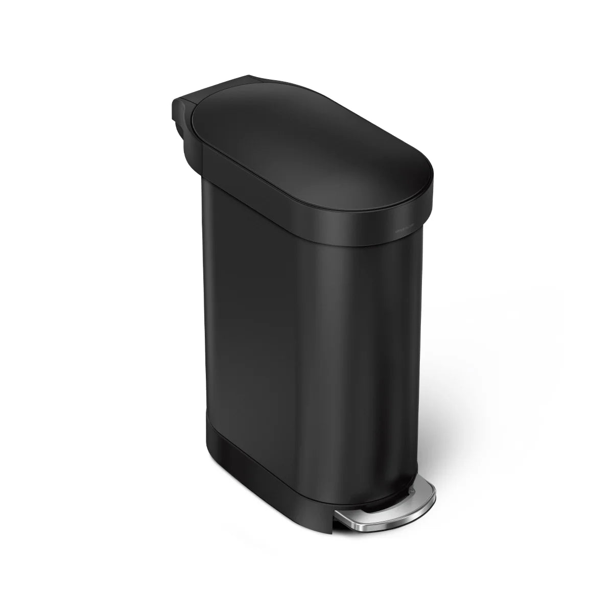 45L Slim Step Can With Liner Rim Matte Black