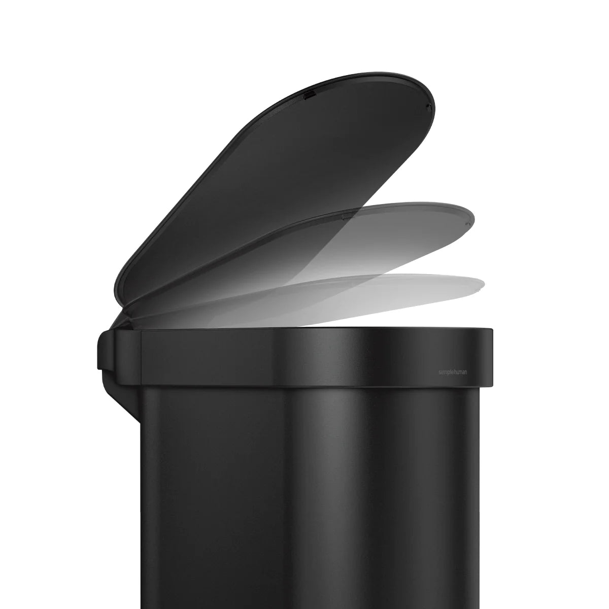 45L Slim Step Can With Liner Rim Matte Black