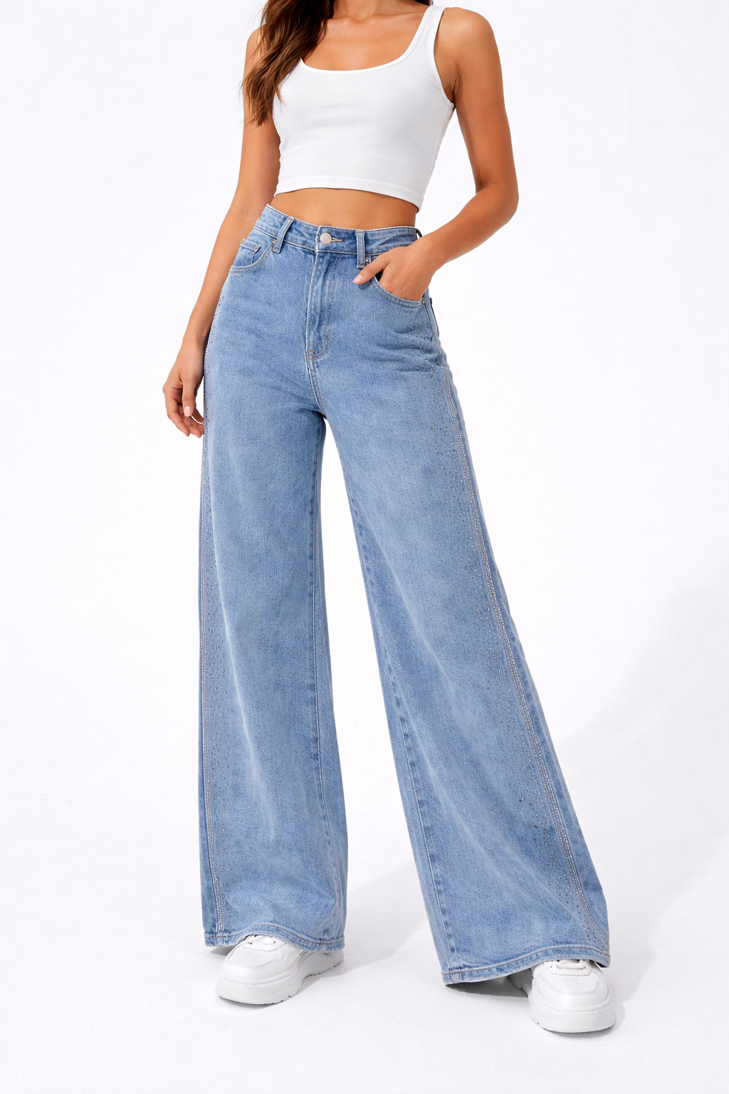 Pantalon Blue Jeans con Brillo