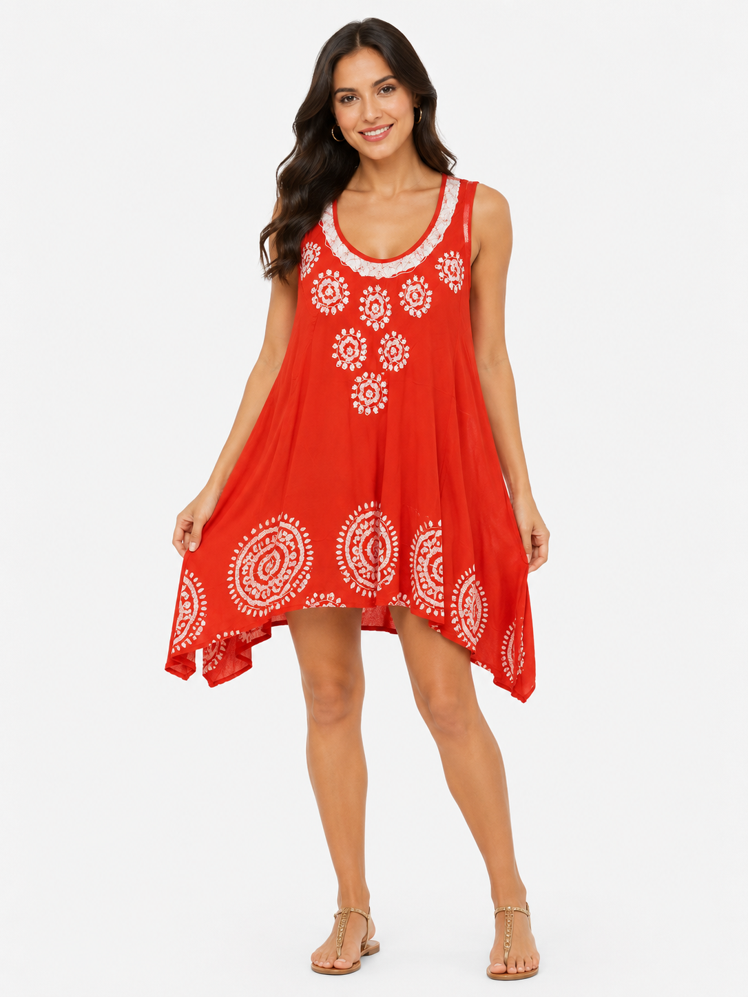 Tunic Short Red-White - Etnia Negra