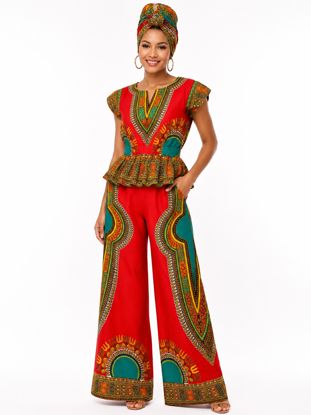 Dasiki Red 2pcs set Etnia Negra