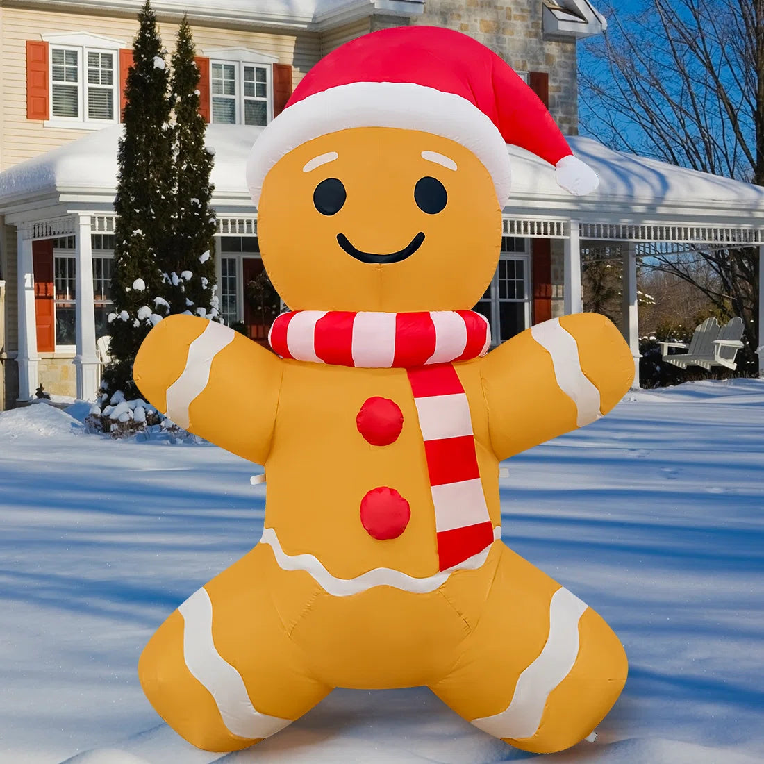 6 Ft Inflatable Gingerbread Man With Built-in Led Lights