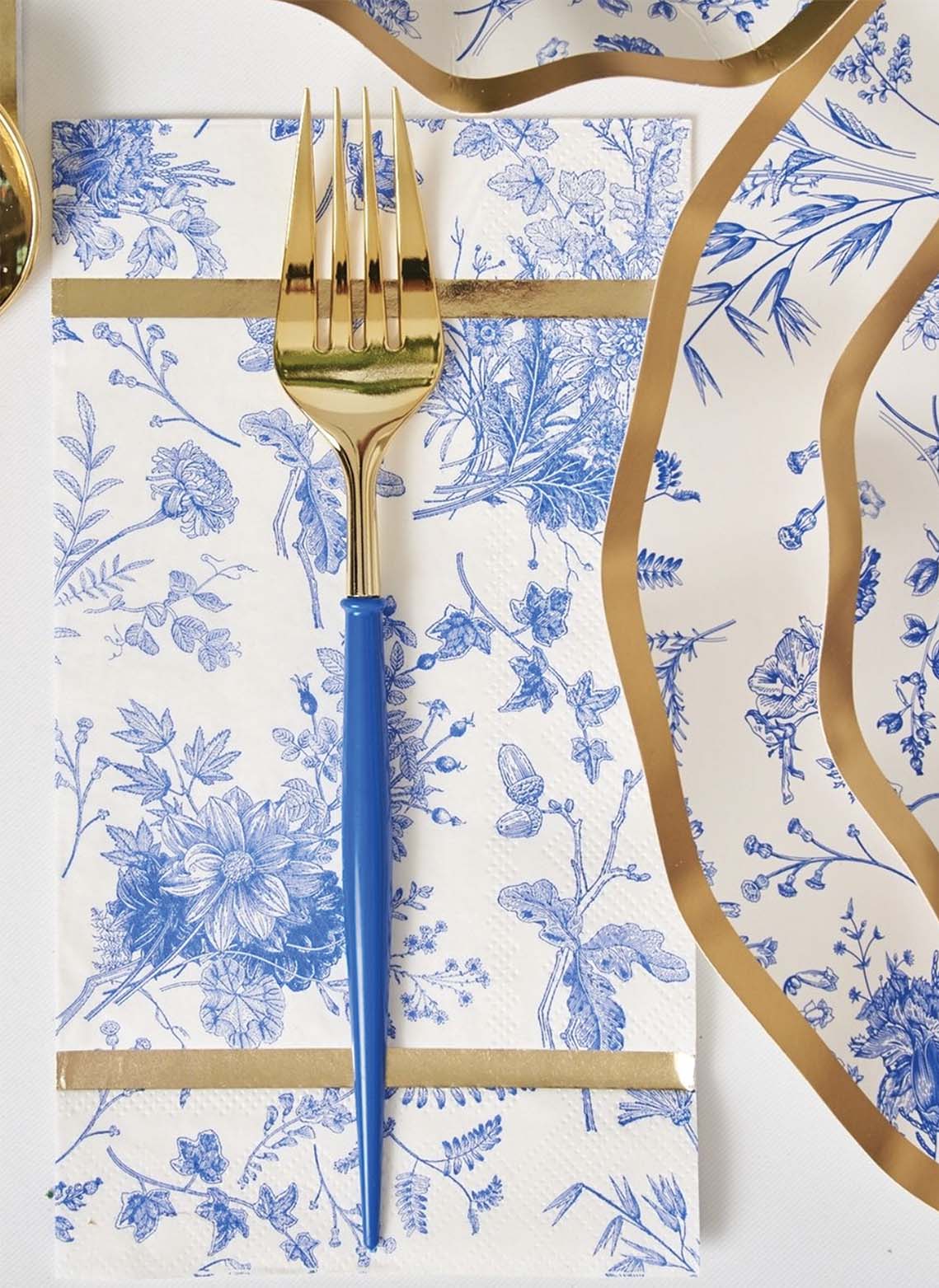 Bella Cutlery Gold/ Blue Handle
