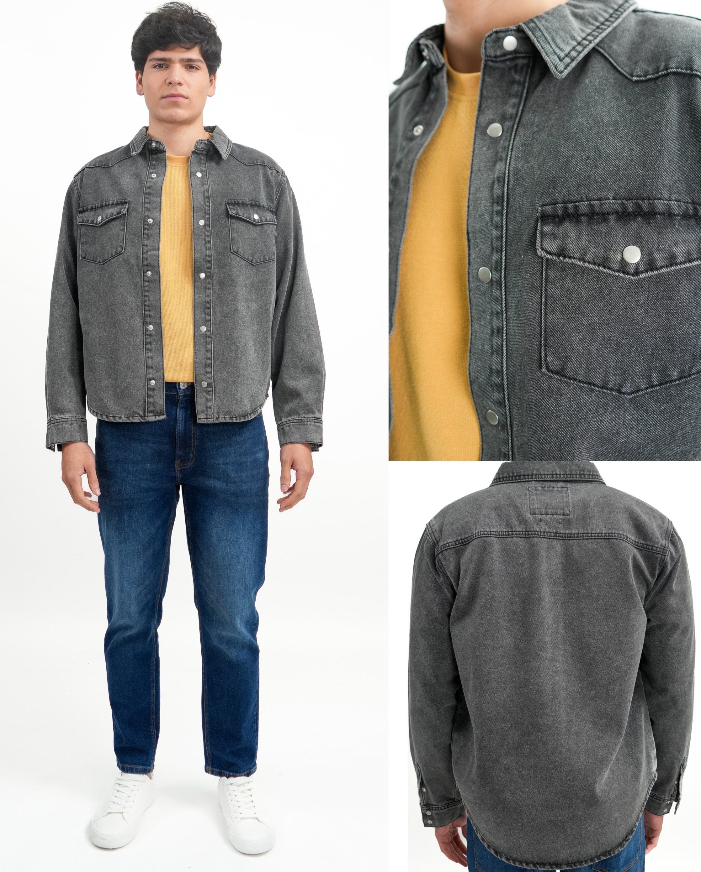 Caballero Camisa Denim Charcoal