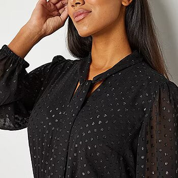 1PC Smocked Waist Black -52 Seven