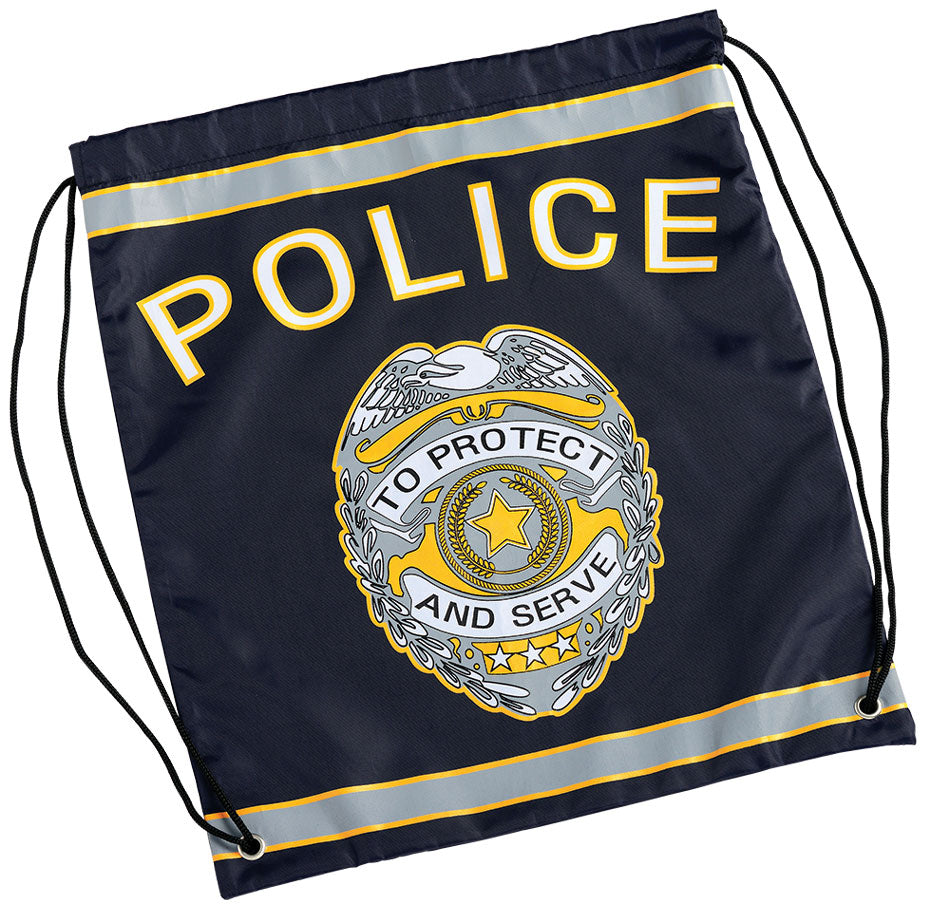 Drawstring Backpack Police Officer