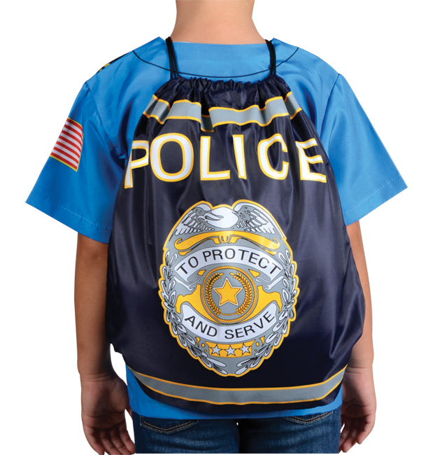 Drawstring Backpack Police Officer