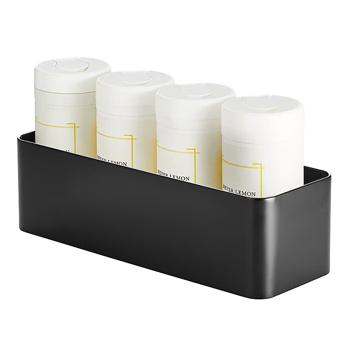 Patton Toilet Tissue Bin Matte Black 6 x 17 x 5 Steel