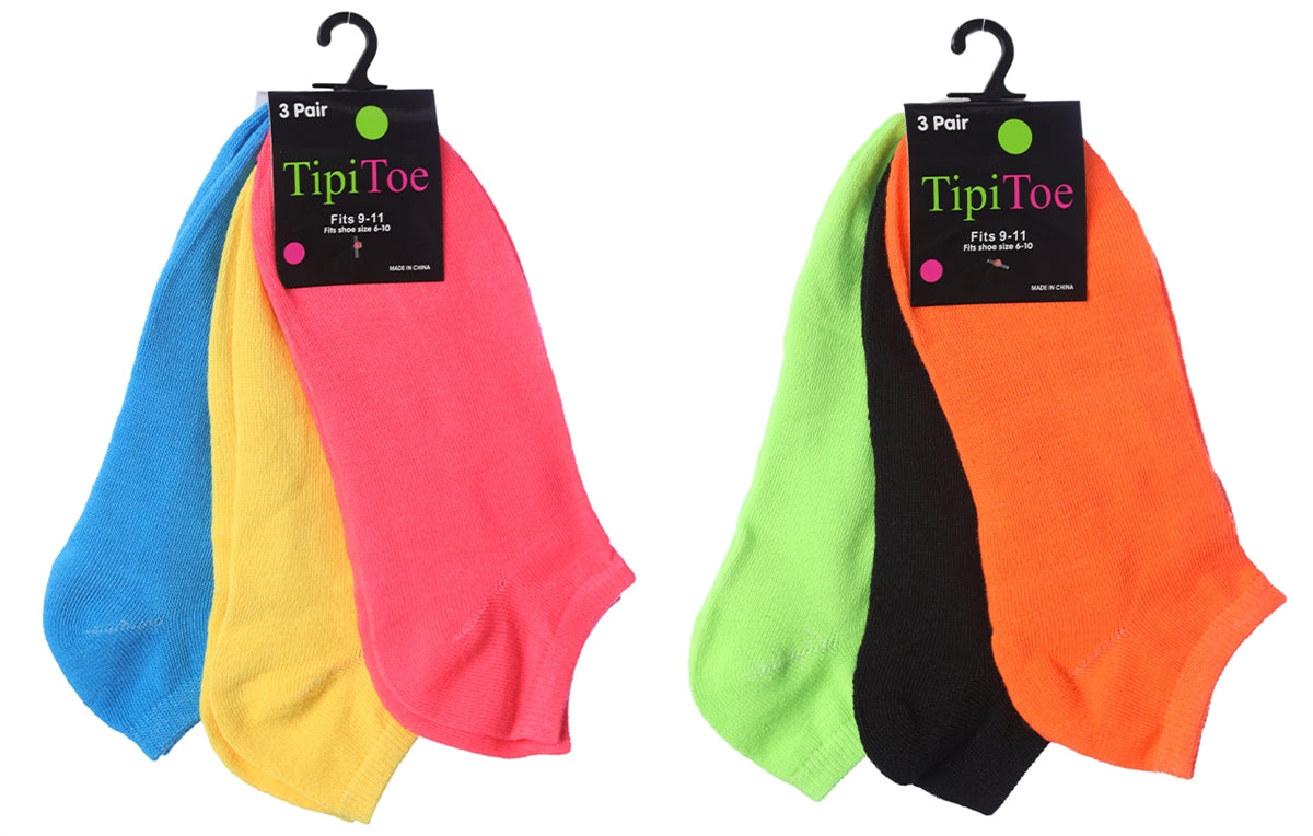 3 Pack Solid Cute Cotton Ankle Socks
