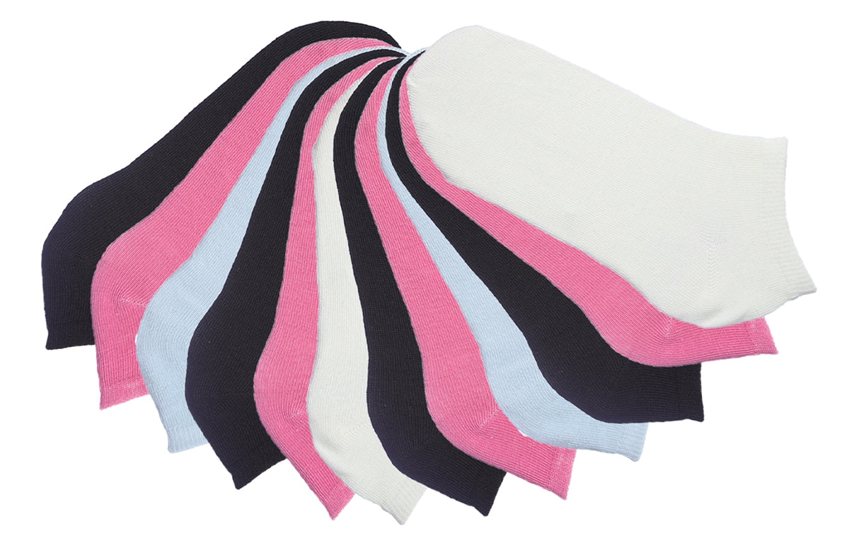 3 Pack Solid Cute Cotton Ankle Socks