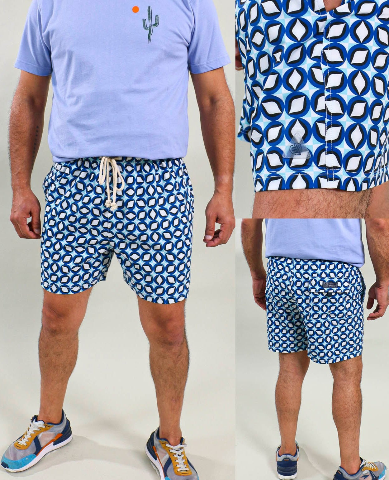 Short Playero Caballero Blue-White